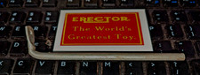 ORIGINAL "DE" nickel plate STEERING COLUMN A.C. GILBERT ERECTOR SET WHITETRUCK