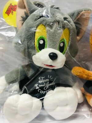 TOM & JERRY Plush Dolls with ball chain Tully's coffee Japan