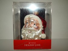 Macy's 2010 Holiday Lane Molded Glass Santa Claus Ornament