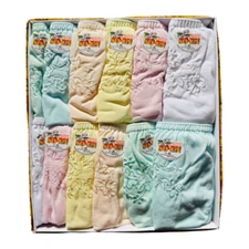 SO-EN Ladies Bikini, Embroidery, Pastel Color, 12-Pieces #BCI-1219