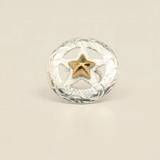 Silver Plated ~SCARF SLIDE~ Wild Rag/Western STAR Cowboy SASS 28071