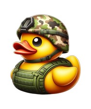 Rubber Duck Army Sticker Labels 6 Card Gift Craft Journal Scrapbook