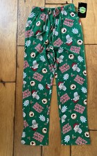 Rick and Morty Lounge Pajama Pants Mens Small Silky Fleece Happy Human Holiday