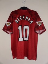 Manchester United 1996-98 Vintage Umbro Football Jersey Men XL David Beckham