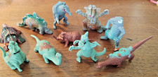 Vntg 1970s Lot 10 Chinasaurs Plastic D D Monsters Rust HTF Kaiju RARE Figures