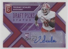 2018 Panini Elite Draft Picks Status Purple Die-Cut 72/99 Tegray Scales Auto 2b2