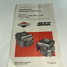 Briggs and Stratton-SYSTEM 2 Operating Maintenance Instructions Manual Original