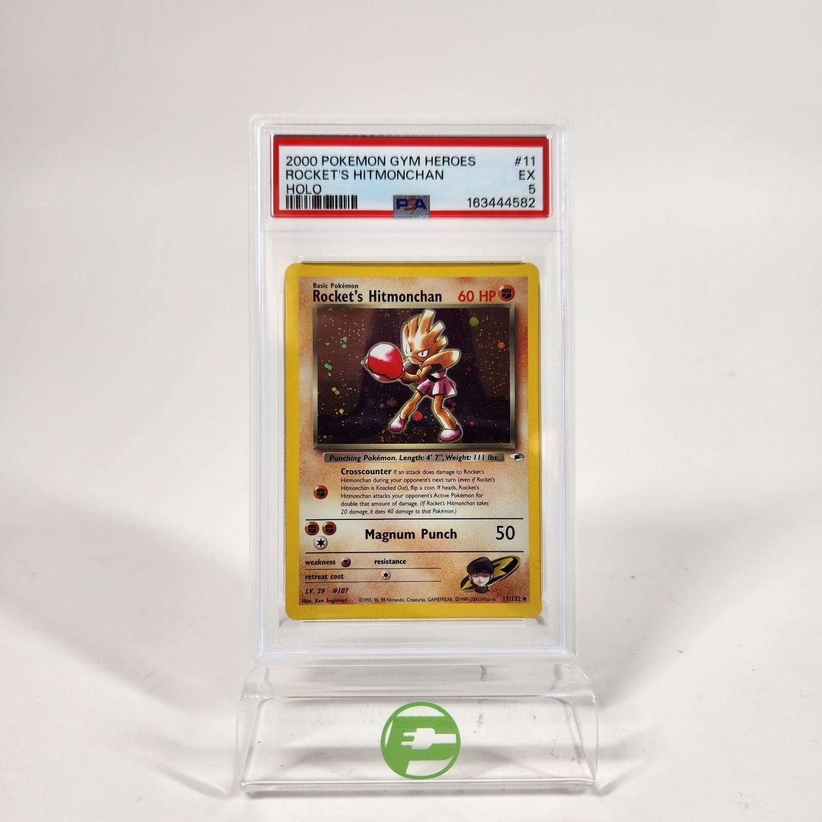 Pokémon TCG Gym Heroes Rocket's Hitmonchan 11/132 Holo English PSA 5
