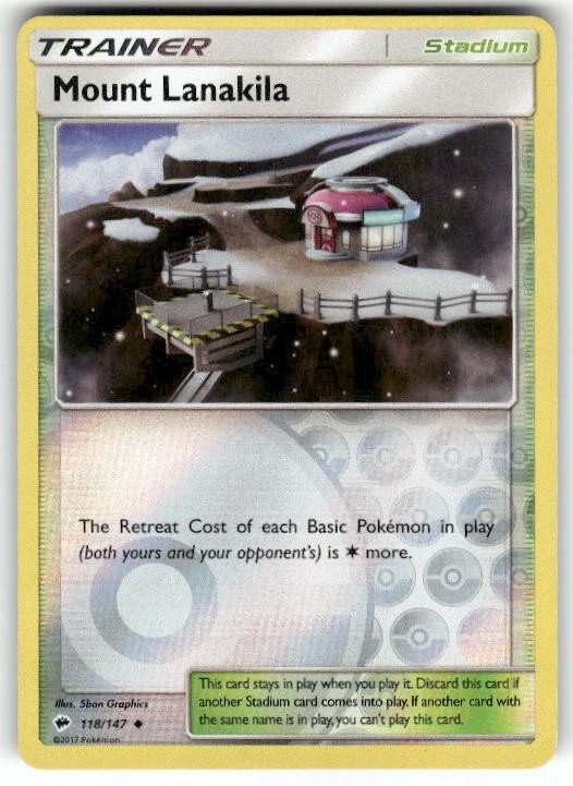Mount Lanakila 118/147 Uncommon Burning Shadows Pokemon Reverse Holo LP