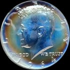 1964 50c 🧿NGC PR-68 Accented Hair .Gorgeous. 🧿 Blue Target Toning🧿!