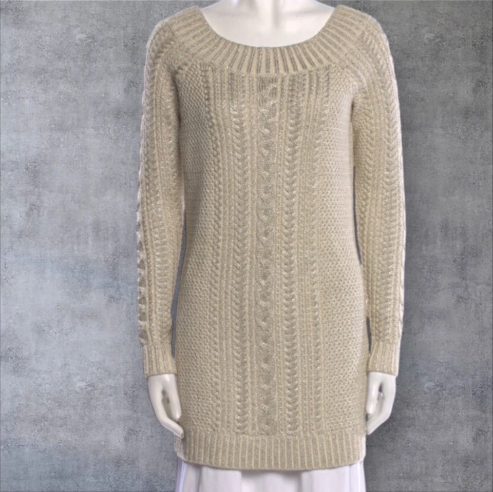 Vestido Suéter Ralph Lauren Hombro Caído Metálico, Talla Grande, Nuevo sin Etiquetas Foto 2 de 4