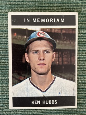 1964 TOPPS #550 KEN HUBBS ''IN MEMORIAM'' vintage baseball card (HIGH NUMBER)