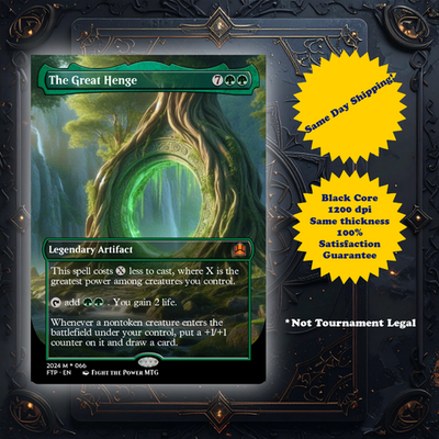 The Great Henge - Borderless Custom Art Playtest card for MTG - Commander  EDH