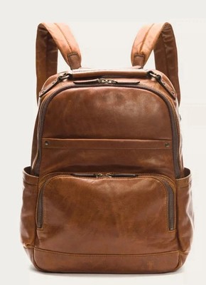 FRYE LEATHER BACKPACK-LOGAN MODEL FRYE MENS LOGAN BACKPACK BAG COGNAC ONE SIZE