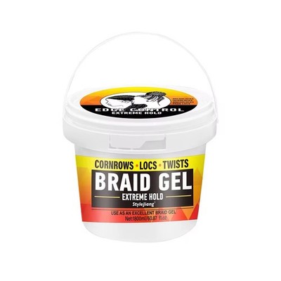 Braid Gel, Extreme Hold, Long Lasting for Braids, Locks,Twists 1800ml / 60oz