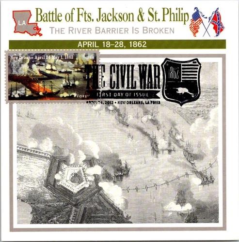 Dr Jim Stamps Maximum Card New Orleans 1862 Forever The Civil War Fdc