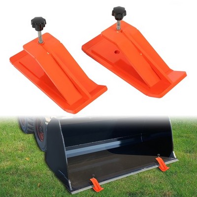Tractor Bucket Protector Ski Edge Tamer Protector Snow Leaf Removal Orange Steel