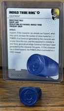 DC Heroclix Lantern Legacy Equipment s008 INDIGO TRIBE RING super rare w/card