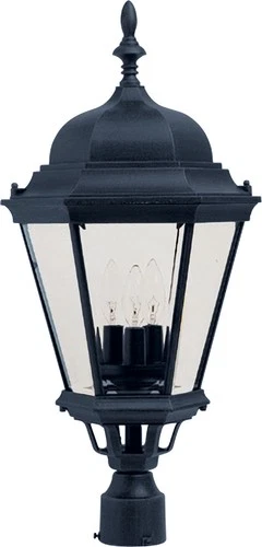 Maxim Lighting 1007BK Westlake 3-Light 28" Outdoor PostMount in Black - Picture 2 of 2