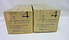 ANSCO 2 BOXES OF SLIDE TRAYS - SEVEN TRAYS TOTAL  40 SLIDES EACH w COVER CASES