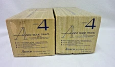 ANSCO 2 BOXES OF SLIDE TRAYS - SEVEN TRAYS TOTAL  (40 SLIDES EACH) w COVER CASES