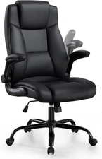 CANMOV Premium Executive Office Chair - Ergonomic High Back Leather Swivel Chair