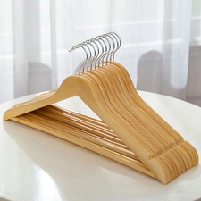 Solid Wood Clothes Hangers 5/10/20/30PCS Wooden Coat Hangers Durable