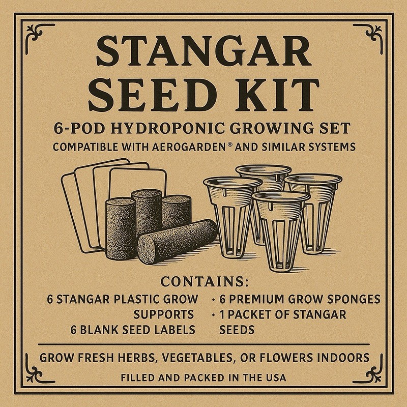 Stangar Seed Pod Kit Salad Greens & Tuscan Italian Herb Seeds Like Aerogarden
