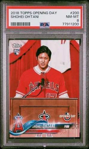 Shohei Ohtani 2018 Topps Opening Day #200 PSA 8