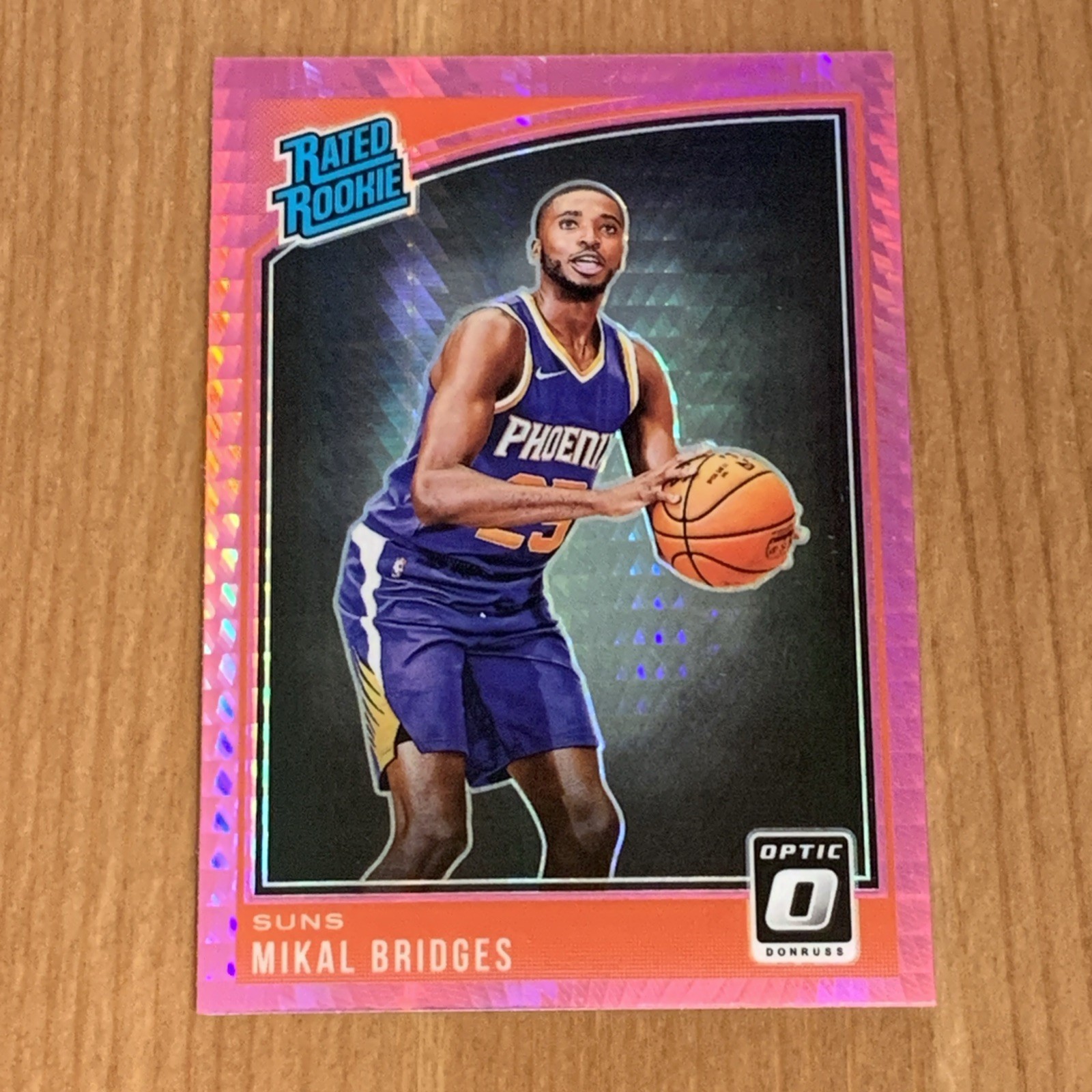 Mikal Bridges 2018-19 Panini Donruss Optic Rated Rookie Hyper Pink #200 RC