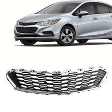 Black Front Bumper Lower Grill Grille Wchrome For 2016-2018 Chevrolet Cruze Black Front Bumper Lower Grill Grille Wchrome For 2016-2018 Chevrolet Cruze