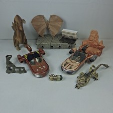 Vintage Star Wars Endor Lot  AT-ST  Speeder Bikes  Ewok Battle Wagon & Figures