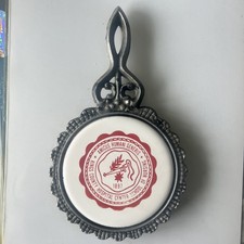 Vintage Trivet  Kings County Hospital School Of Nursing Porcelain Metal H&R Engl