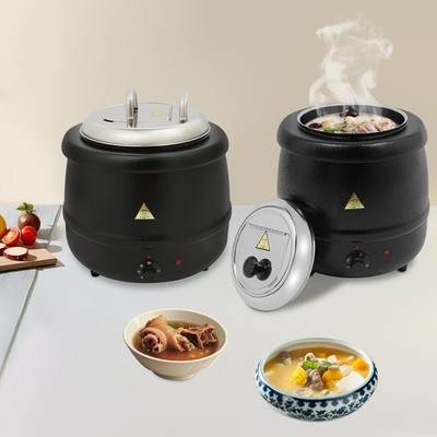 400W Elektrischer Suppenkessel Heiztopf Suppenkessel-Wärmer Freistehend 10L/13L
