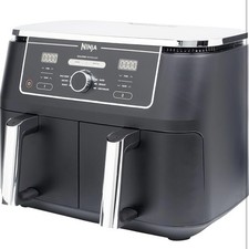 Ninja Foodi MAX Dual Zone Air Fryer,Non-Stick Dishwasher Safe , Black AF400UK