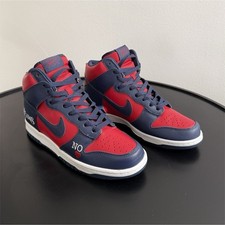 Nike Supreme x Dunk SB High By Any Means - Red Navy for Sale