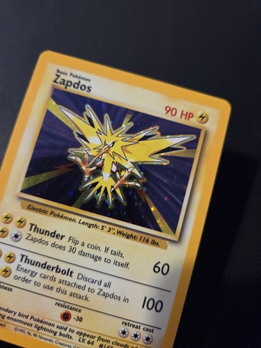 Pokemon Card - Zapdos 16/102 Holo Rare Base Set 1999 Vintage 1999 WOTC - NM - Picture 4 of 5