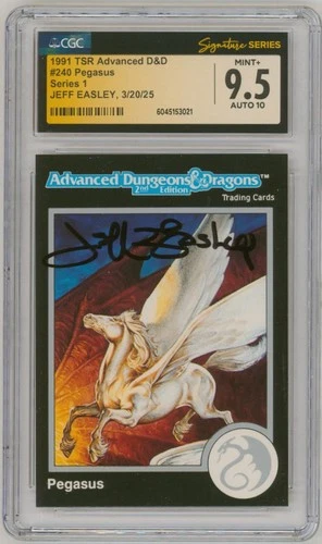 CGC SS 9.5 w/ Perfect 10 Jeff Easley Autograph / 1991 AD&D TSR RPG Art Card #240