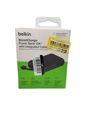 Belkin BoostCharge Power Bank 10k Portable Charger w/ USB-C Integrated Cable