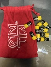 BB&F Co Ferrules Set Of 10 Iron Wedge 1” Yellow Black Silver Pouch New