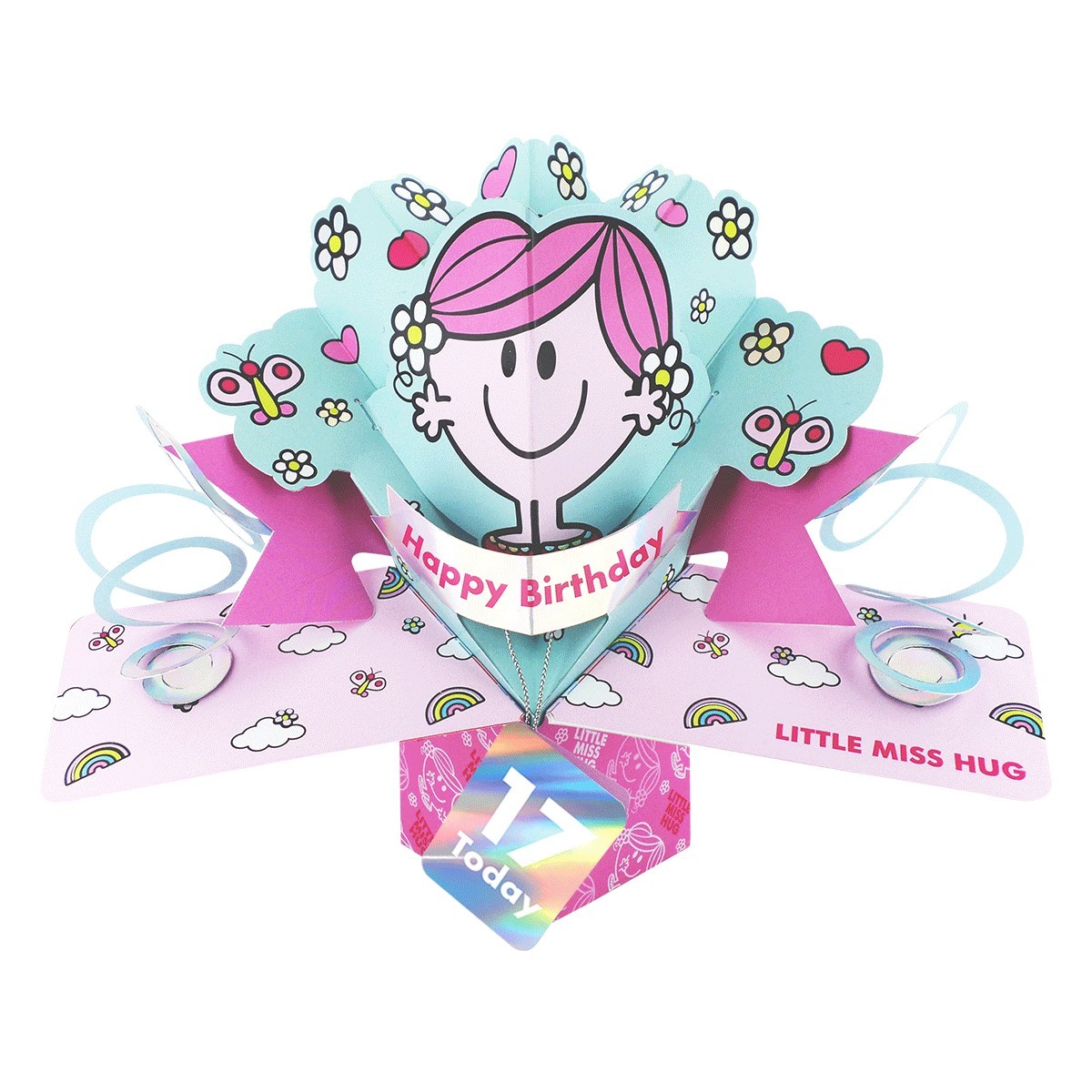 Mr. Men Little Miss Hug 17 Today 3D Pop Up 17th Birthday Card Keepsake For Her
