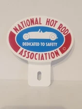 Vintage rare original NHRA NATIONAL HOT ROD ASSOCIATION License Plate Topper 