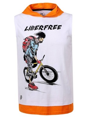Glo-Story Mens or Boys Summer Top Hooded T-Shirt Size M Hoodie Shirt