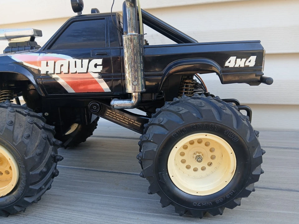 1980s Nikko Big Malibu 4WD Hawg 1/10 Radio Control Dual Motor RC TRUCK ONLY  - Image 3 of 4