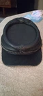 VINTAGE STERKOWSKI BLACK LEATHER CIVIL WAR KEPI REPLICA CAP/MOTORCYCLE CAP L@@K!