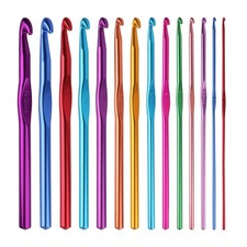 14PCS Aluminum Crochet Hooks Knitting Needles Craft Yarn 2.0mm/2.5mm/3.0mm/3....