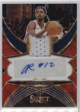 2024-25 Panini Select Rookie Jersey Red Wave Prizm 61/99 Antonio Reeves Auto 2y0