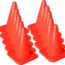 Bluedot Trading 4” Orange Traffic Cones Mini Plastic Sports Cones for Agility...