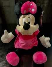 Disney Junior 10” MINNIE MOUSE Stuffed Plush Pink Coin Piggy Bank Doll MZB