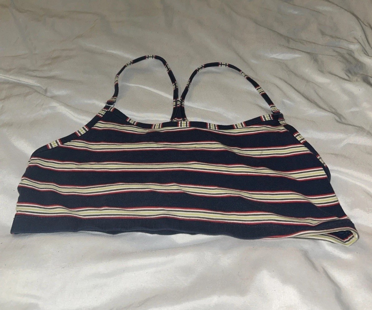 Striped Large Multicolor Pullover No Wire Bralette - image 1